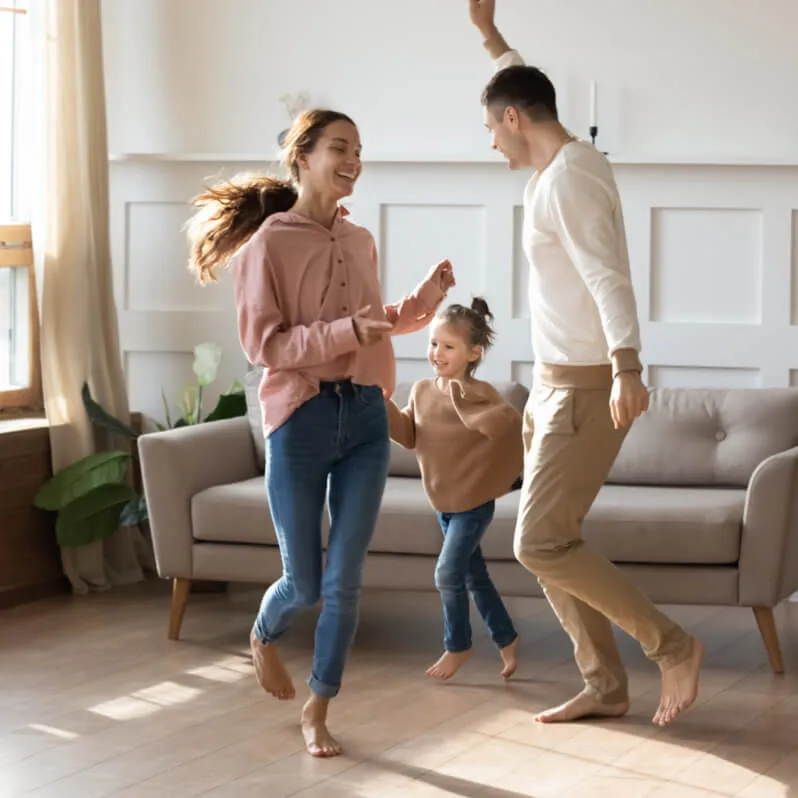 Happy family Dancing on floor | Randy's Flooring